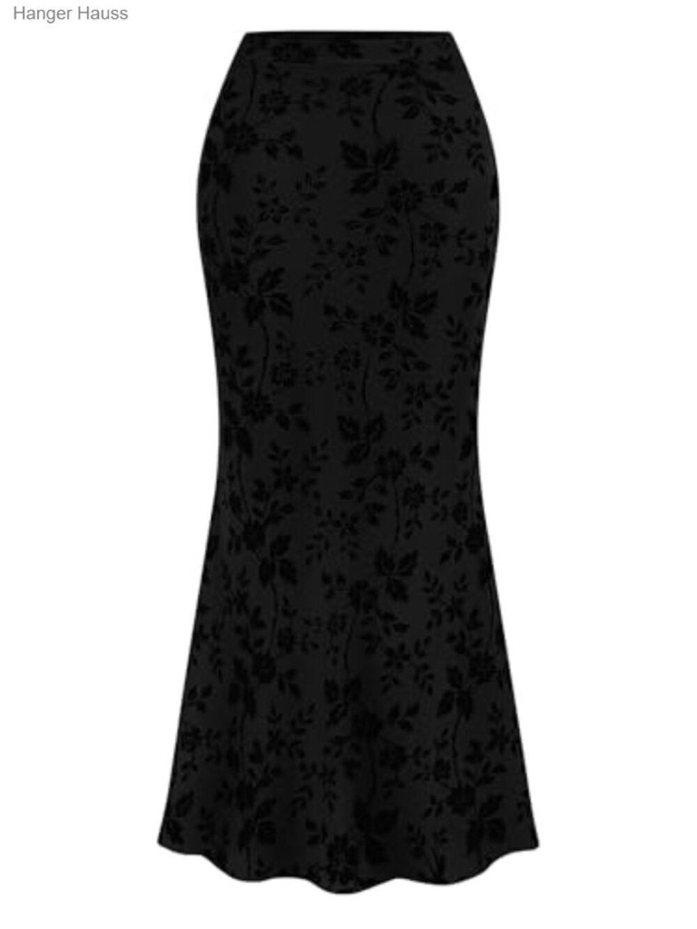 Womens Floral Mesh Mermaid Maxi Skirt High Waist Lettuce Trim